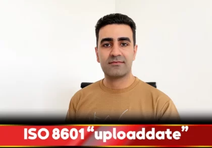 رفع ارور Date/time not in ISO 8601 format in field uploadDate